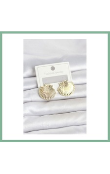 Bşkvirgo Gold Renk Pirinç Deniz Kabuğu Model Kadın Küpe Bsk2026 Bşkvirgo Gold Renk Pirinç Deniz Kabuğu Model Kadın Küpe Bsk2026
