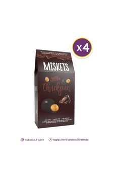 Miskets Bitter Çikolata Kaplamalı Leblebi Draje 4 x 80 G Miskets Bitter Çikolata Kaplamalı Leblebi Draje 4 x 80 G