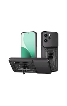 Adige Oppo Reno 14f Kılıf Pars Standlı Yüzüklü Siyah Adige Oppo Reno 14f Kılıf Pars Standlı Yüzüklü Siyah