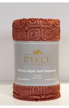 Eskimo Süper Soft Tek Kişilik 150x200 Cm Battaniye Turuncu Turuncu