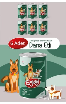 Enjoy Dana Etli Köpek Konservesi Sos İçinde Et Parçacıklı 400 Gr X6 Enjoy Dana Etli Köpek Konservesi Sos İçinde Et Parçacıklı 400 Gr X6