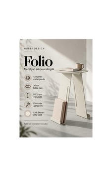 Folio Modern Metal Yan Sehpa Ve Dergilik, Yuvarlak Koltuk Kenarı Kitaplık Sehpa Krem - 945341616 Krem Folio Modern Metal Yan Sehpa Ve Dergilik, Yuvarlak Koltuk Kenarı Kitaplık Sehpa Krem - 945341616 Krem