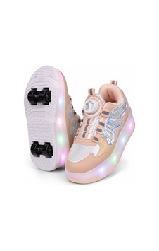 Tuğba Ortopedi 002 Çocuk Işıklı Tekerlekli Sneaker Pudra Tuğba Ortopedi 002 Çocuk Işıklı Tekerlekli Sneaker Pudra