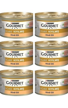 Purina Gourmet Gold Kıyılmış Hindili Kedi Konservesi 6 x 85 G
