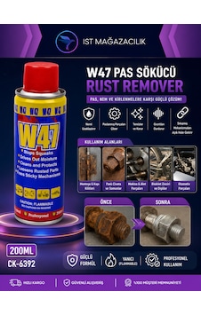 W47 Pas Sökücü Ve Yağlayıcı 200 Ml 200ml W47 Pas Sökücü Ve Yağlayıcı 200 Ml 200ml