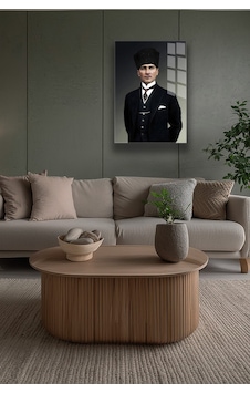 Atatürk Dekorasyon Cam Tablo