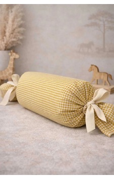Pötikareli Bebek Ve Çocuk Odası Dekoratif Silindir Yastık - %100 Pamuklu Sünger Dolgulu 15x30 Sarı Pötikareli Bebek Ve Çocuk Odası Dekoratif Silindir Yastık - %100 Pamuklu Sünger Dolgulu 15x30 Sarı