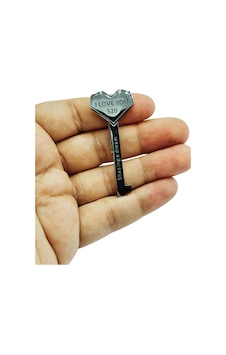 Kalp Anahtar Tasarım I Love You 520 Broş Gri Kalp Anahtar Tasarım I Love You 520 Broş Gri