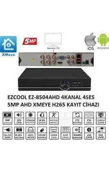 EZCOOL EZ-8504AHD 4KANAL 4SES 5MP 1HDD XMEYE XVR EZCOOL EZ-8504AHD 4KANAL 4SES 5MP 1HDD XMEYE XVR