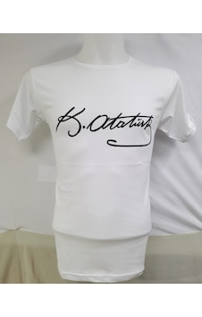 Nacar Store Unısex Beyaz Mustafa Kemal Atatürk Imzalı Çocuk Tişört Beyaz-imza Nacar Store Unısex Beyaz Mustafa Kemal Atatürk Imzalı Çocuk Tişört Beyaz-imza
