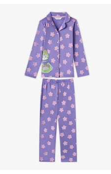 Penti Kız Çocuk Lila Feel Better Kedi Desenli Pamuklu Düğmeli Uzun Kollu Gömlek Pantolon Pijama Takımı Penti Kız Çocuk Lila Feel Better Kedi Desenli Pamuklu Düğmeli Uzun Kollu Gömlek Pantolon Pijama Takımı