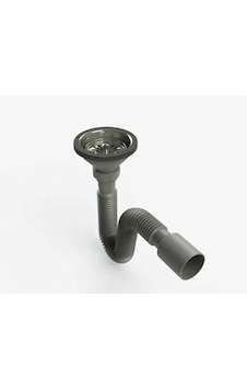 Donau Büyük Evye Çöpmaklı Lavabo Sifon Beyaz Donau Büyük Evye Çöpmaklı Lavabo Sifon Beyaz