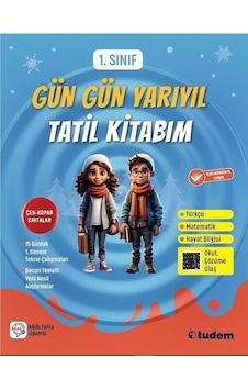 Tudem 1. Sınıf Gün Gün Yarıyıl Tatil Kitabım Tudem Yayınları Tudem 1. Sınıf Gün Gün Yarıyıl Tatil Kitabım Tudem Yayınları