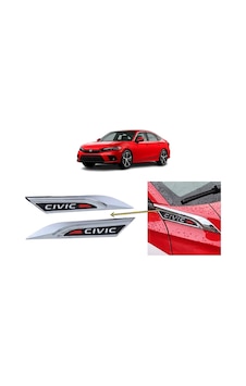 Honda Civic Fe1 2022 Ve Sonrası Uyumlu Çamurluk Üstü Ventil Dekoru Seti Krom Cn Honda Civic Fe1 2022 Ve Sonrası Uyumlu Çamurluk Üstü Ventil Dekoru Seti Krom Cn