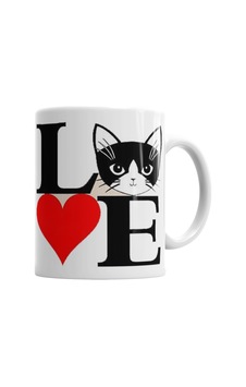 I Lowe Kedi Seni Seviyorum Kedi Kupa Bardak Porselen Karışık I Lowe Kedi Seni Seviyorum Kedi Kupa Bardak Porselen Karışık