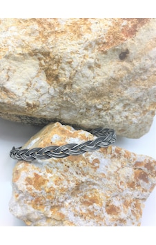 Kazzaze Gümüş Kazaziye Örgü Bileklik BIL024 Kazzaze Gümüş Kazaziye Örgü Bileklik BIL024