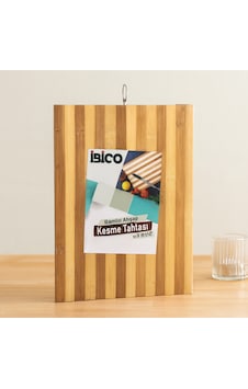 Bambu Kesme Tahtası 26x36x1.2 Cm Metal Kulplu Belirtilmemiş