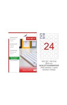 Tanex Tw-2140 Laser Etiket 40 MM Tanex Tw-2140 Laser Etiket 40 MM