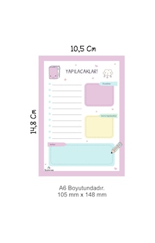 Günlük Planlayıcı, Yapılacaklar Listesi To Do List - A6 - 10.5 Mm X 14.8 Mm Diğer