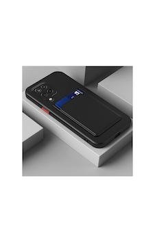 Fibaks Galaxy M12 Uyumlu Kılıf Kamera Korumalı Arkası Kartlıklı Cüzdanlı Kırmızı Tuşlu Siyah Silikon Kapak Fibaks Galaxy M12 Uyumlu Kılıf Kamera Korumalı Arkası Kartlıklı Cüzdanlı Kırmızı Tuşlu Siyah Silikon Kapak