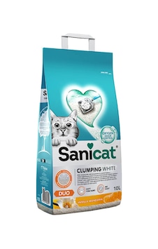 Sanicat Duo Clumping White Vanilya ve Mandalinalı Bentonit Kedi Kumu 10 L Sanicat Duo Clumping White Vanilya ve Mandalinalı Bentonit Kedi Kumu 10 L