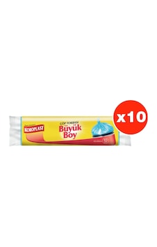 Koroplast Güçlü Büyük Boy 10Lu Çöp Torbası X 10 Paket (65*80 Cm) Koroplast Güçlü Büyük Boy 10Lu Çöp Torbası X 10 Paket (65*80 Cm)
