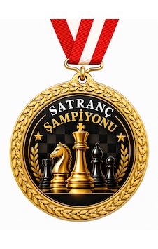 Satranç Şampiyonu Madalyası - Dijital Baskılı 1. Kalite Madalya Altın Satranç Şampiyonu Madalyası - Dijital Baskılı 1. Kalite Madalya Altın
