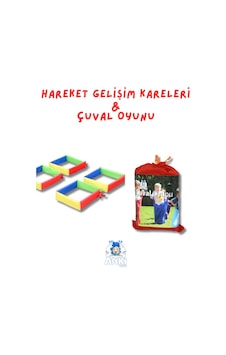 4'lü Hareket Gelişim Kareleri Ve Çuval Oyunu - 2'li Aktivite Seti 4'lü Hareket Gelişim Kareleri Ve Çuval Oyunu - 2'li Aktivite Seti