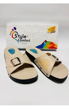 Style Comfort Terlik Anatomik Jel Topuk Destekli Kemik Çıkıntısı Bej Style Comfort Terlik Anatomik Jel Topuk Destekli Kemik Çıkıntısı Bej