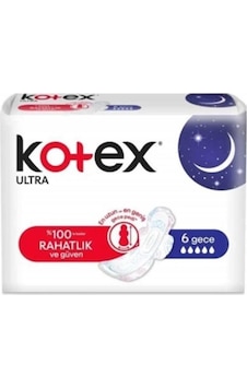 Kotex Ultra Gece Ped 6 Adet