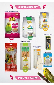Quik 8li Set - Muhabbet Kuşu Besin Vitamin Başlangıç Seti Quik 8li Set - Muhabbet Kuşu Besin Vitamin Başlangıç Seti