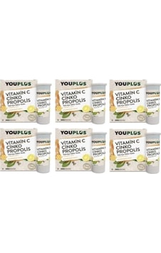 Youplus Vitamin C Çinko Propolis 20 Efervesan Tablet x 6 Adet