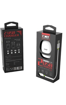 Emy My-228 2 Port 5v-2.4a Kafa - Mıcro Usb Kablolu Emy My-228 2 Port 5v-2.4a Kafa - Mıcro Usb Kablolu
