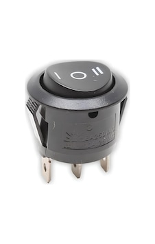 Mini Yuvarlak Anahtar 12v 1-0-2 Siyah Rocker Switch Mini Yuvarlak Anahtar 12v 1-0-2 Siyah Rocker Switch