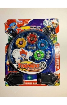 Metal Işıklı Sahalı Arenalı Beyblade 4'lü Metal Işıklı Sahalı Arenalı Beyblade 4'lü