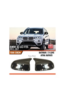Bmw X3 Uyumlu Lci F25 2014-2017 Batman Ayna Kapağı Parlak Siyah Parça