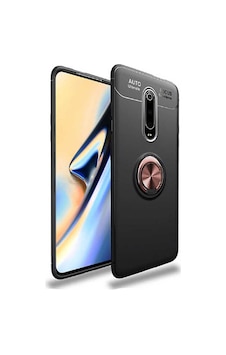 Xiaomi Mi 9t Kılıf Zore Ravel Silikon Kapak Siyah-Rose Gold
