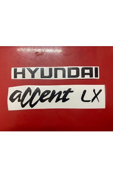 Hyundaı Accent 95-00 Yumurta Kasa Lx Yazısı Siyah