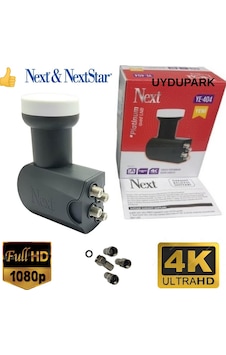Next YE-404 QUAD Platinum Dörtlü LNB + Contalı Konnektör 4 Adet Next YE-404 QUAD Platinum Dörtlü LNB + Contalı Konnektör 4 Adet