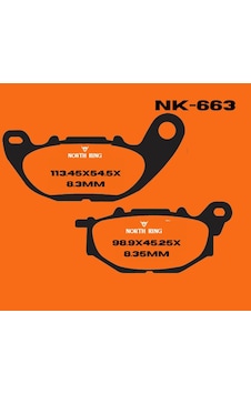 Yamaha Mt25 250 2017 North King Organik Ön Fren Balatası Nk663 Yamaha Mt25 250 2017 North King Organik Ön Fren Balatası Nk663