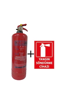 Mapeks Yangın Tüpü 2 KG ve Yangın Tüpü Levhası 2'li Mapeks Yangın Tüpü 2 KG ve Yangın Tüpü Levhası 2'li