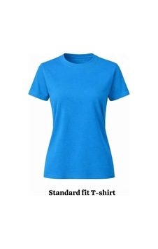 Kadın Mavi Basic Pamuk T-shirt Mavi