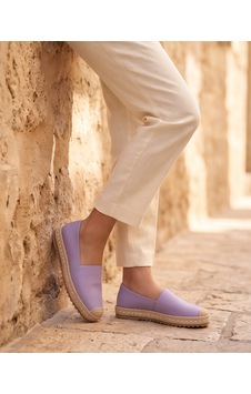 Futsishoes Lucıa Lila Hakiki Deri Dikiş Detaylı Kadın Espadril Futsishoes Lucıa Lila Hakiki Deri Dikiş Detaylı Kadın Espadril