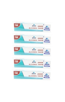 Aqua Alkol Swap Cilt Temizleme Mendili 5 x 100'lü