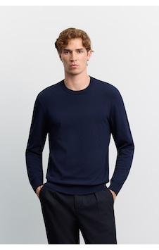 Avva Erkek Lacivert Bisiklet Yaka Rayon Karışımlı Regular Fit Kazak B005026 Avva Erkek Lacivert Bisiklet Yaka Rayon Karışımlı Regular Fit Kazak B005026