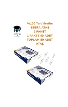 %100 Yerli Üretim Zebra Ataş 2 Paket 1 Paket 40 Adet Toplam 80 Adet Ataş Metal %100 Yerli Üretim Zebra Ataş 2 Paket 1 Paket 40 Adet Toplam 80 Adet Ataş Metal