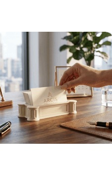 Zeroxo Antik Yunan Tapınağı Kartvizitlik Sütunlu Masaüstü Kart Tutucu Ve Ofis Dekoru 12x6 Cm