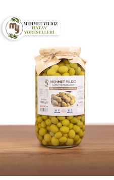 Mehmet Yıldız Hatay Yöreselleri Yeşil Tatlanmış Halhali Zeytin 1 KG Mehmet Yıldız Hatay Yöreselleri Yeşil Tatlanmış Halhali Zeytin 1 KG