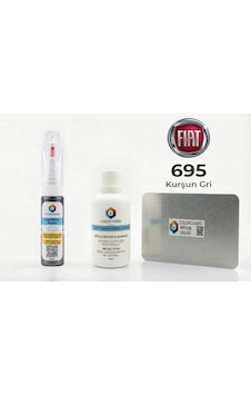 Fıat 695 Kurşun Gri Rötuş Seti - 2 Si 1 Arada İğne Ve Fırça Uçlu Şişe, Solüsyon Ve Rötuş Çeliği Fıat 695 Kurşun Gri Rötuş Seti - 2 Si 1 Arada İğne Ve Fırça Uçlu Şişe, Solüsyon Ve Rötuş Çeliği