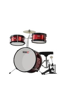Midex Cd 300 X-Rd Akustik Çocuk Baterisi Davulu Seti & 5 -14 Yaş İçin Full Set Kırmızı Midex Cd 300 X-Rd Akustik Çocuk Baterisi Davulu Seti & 5 -14 Yaş İçin Full Set Kırmızı